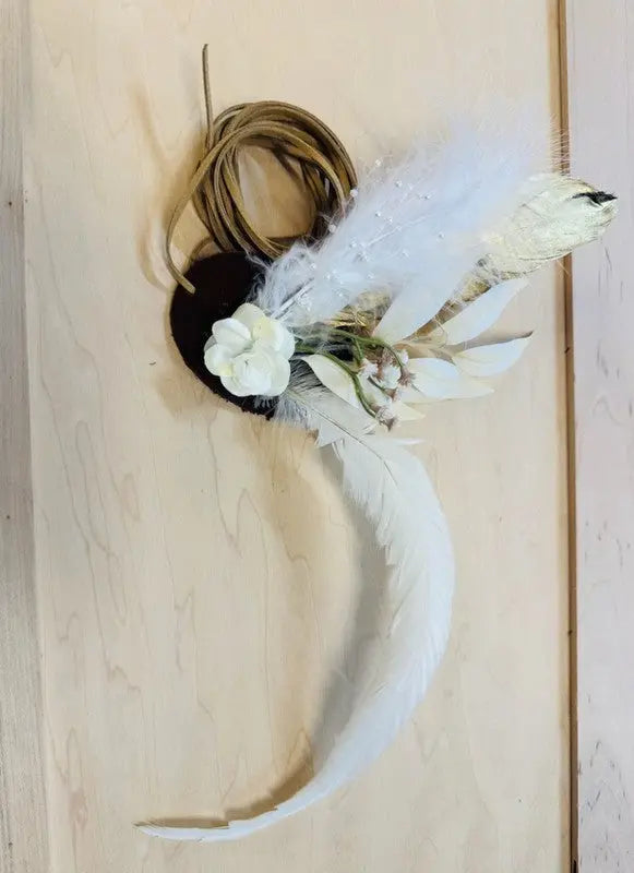 Boho Western Wedding Floral Bridsmaid Hat Bone