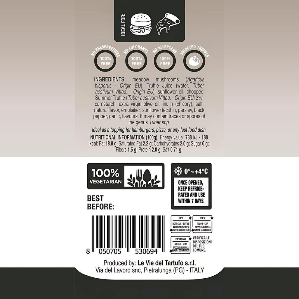 GL Truffle Gourmet, Sauce, with Meadow mushrooms, Truffle Juice, 33. oz