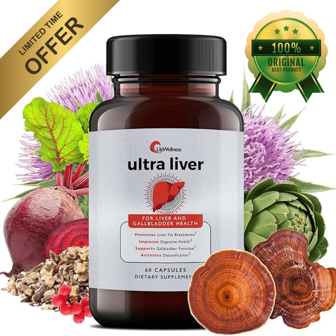 🌿 Ultra Liver Supplement – Advanced Liver & Gallbladder Support | Powered by TMG, NAC, Milk Thistle & Taurine | Detox & Immunity Booster – 60 Capsules