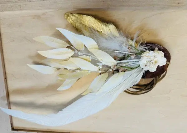 Boho Western Wedding Floral Bridsmaid Hat Bone